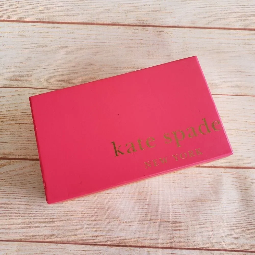 Kate Spade Saffiano Leather Metallic Wallet with Gift Box